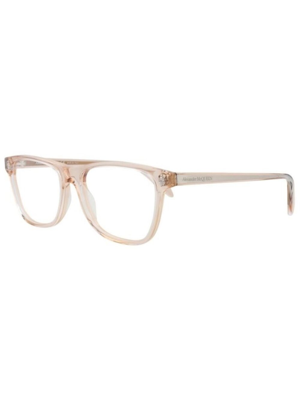 New Alexander McQueen Unisex Square/Rectangle Nude Nude Transparent Fashion Desi